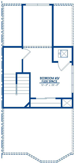 The Chatham Third Bedroom/Flex Floor Plan