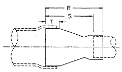 Concentric street reducer dimensions for belled-end fittings