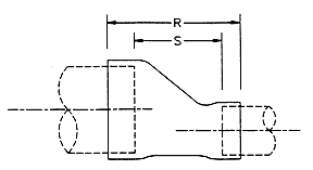 Eccentric street reducer dimensions for belled-end fittings